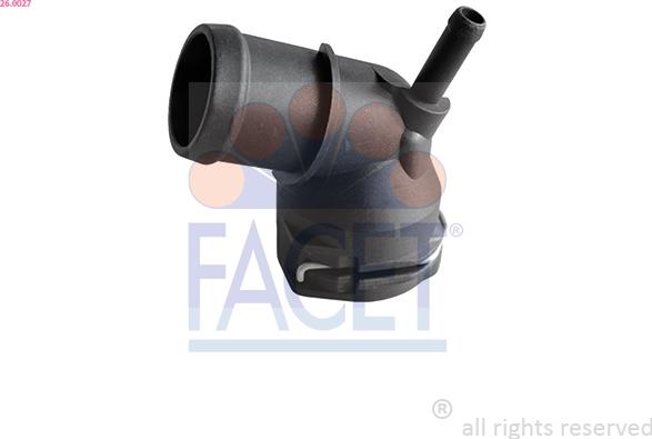 FACET 26.0027 - Фланець охолоджуючої рідини autozip.com.ua