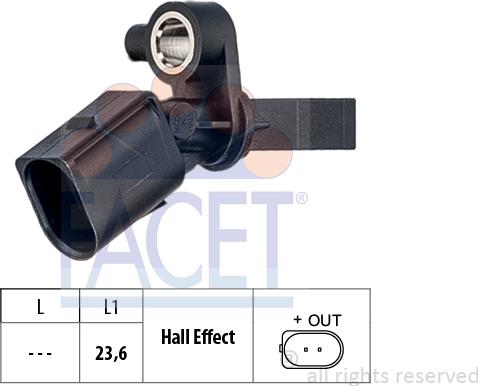 FACET 21.0013 - Датчик ABS, частота обертання колеса autozip.com.ua