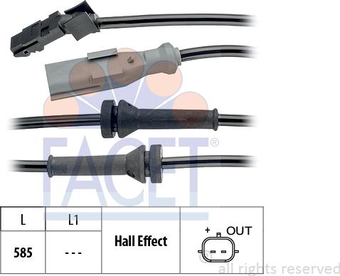 FACET 21.0144 - Датчик ABS, частота обертання колеса autozip.com.ua