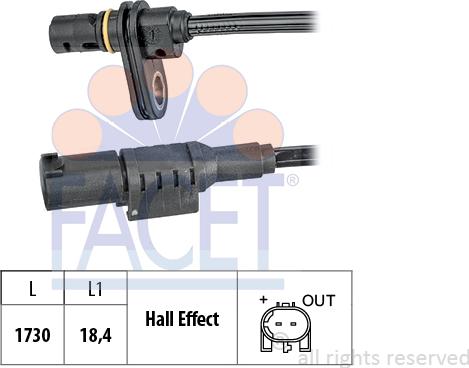 FACET 21.0241 - Датчик ABS, частота обертання колеса autozip.com.ua