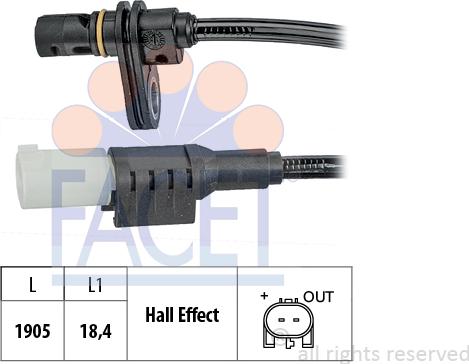 FACET 21.0248 - Датчик ABS, частота обертання колеса autozip.com.ua