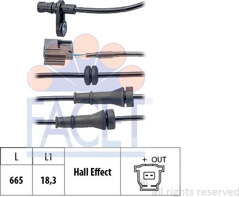 FACET 21.0237 - Датчик ABS, частота обертання колеса autozip.com.ua