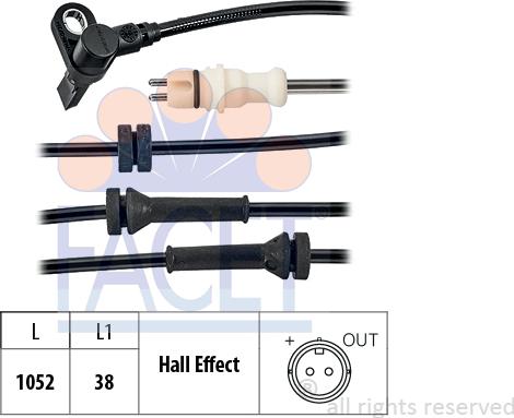 FACET 21.0224 - Датчик ABS, частота обертання колеса autozip.com.ua