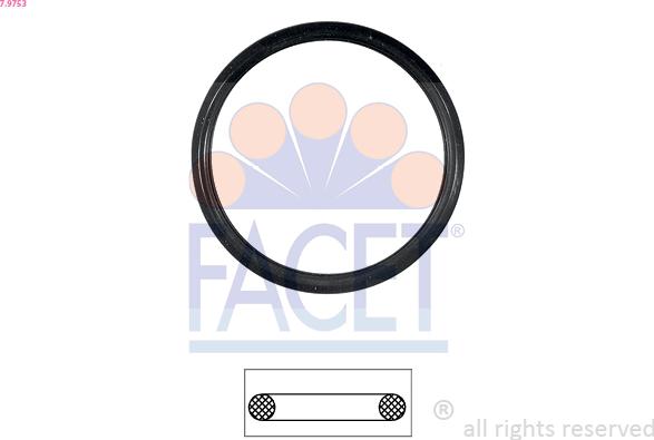 FACET 7.9753 - Прокладка, термостат autozip.com.ua