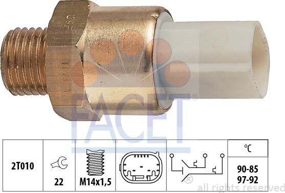 FACET 7.5684 - Термовимикач, вентилятор радіатора / кондиціонера autozip.com.ua