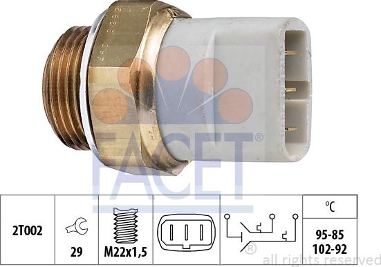 FACET 7.5635 - Термовимикач, вентилятор радіатора / кондиціонера autozip.com.ua