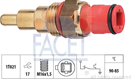 FACET 7.5070 - Термовимикач, вентилятор радіатора / кондиціонера autozip.com.ua