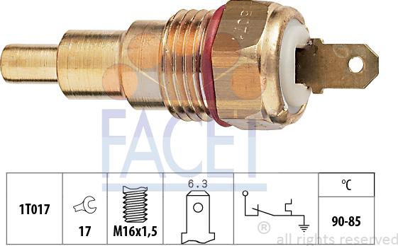 FACET 7.5071 - Термовимикач, вентилятор радіатора / кондиціонера autozip.com.ua