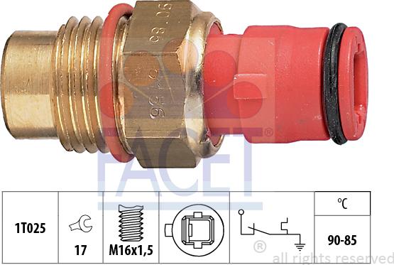 FACET 7.5156 - Термовимикач, вентилятор радіатора / кондиціонера autozip.com.ua