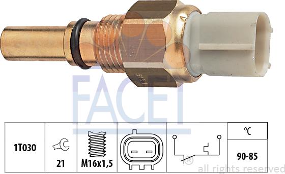 FACET 7.5151 - Термовимикач, вентилятор радіатора / кондиціонера autozip.com.ua