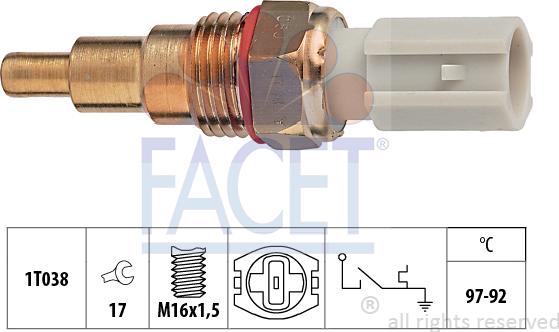 FACET 7.5189 - Термовимикач, вентилятор радіатора / кондиціонера autozip.com.ua