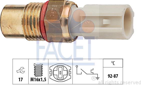 FACET 7.5291 - Термовимикач, вентилятор радіатора / кондиціонера autozip.com.ua