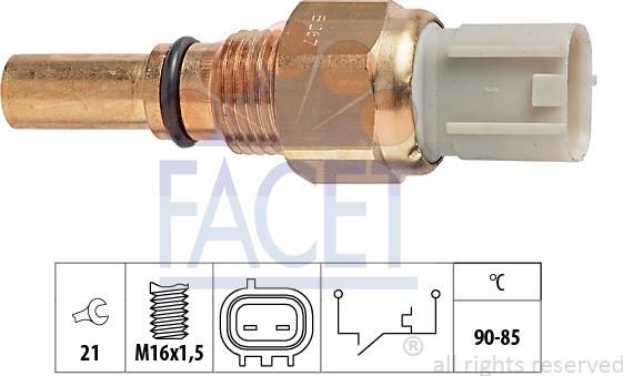 FACET 7.5267 - Термовимикач, вентилятор радіатора / кондиціонера autozip.com.ua