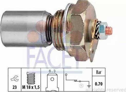 FACET 7.0082 - Датчик, тиск масла autozip.com.ua