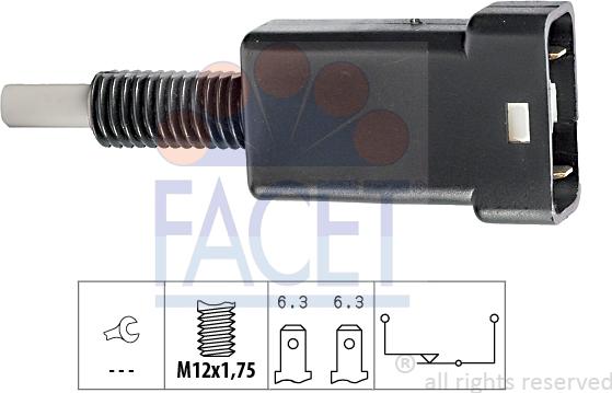 FACET 7.1003 - Вимикач ліхтаря сигналу гальмування autozip.com.ua