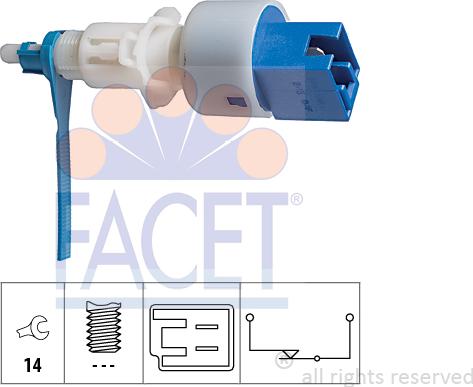 FACET 7.1203 - Вимикач ліхтаря сигналу гальмування autozip.com.ua