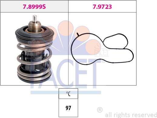 FACET 7.8999 - Термостат, охолоджуюча рідина autozip.com.ua