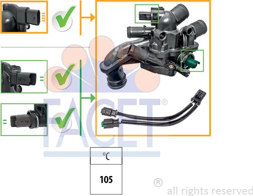 FACET 7.8927K - Термостат, охолоджуюча рідина autozip.com.ua