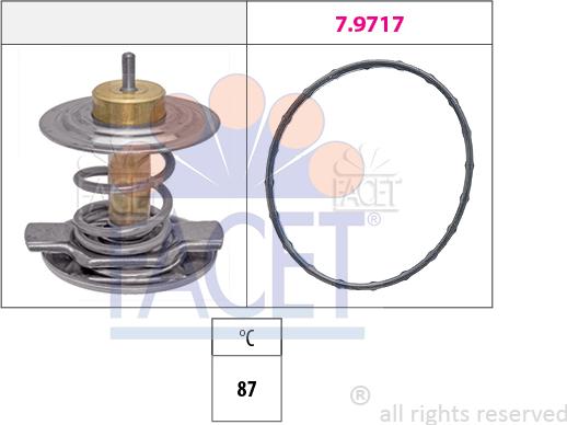 FACET 7.8442 - Термостат, охолоджуюча рідина autozip.com.ua