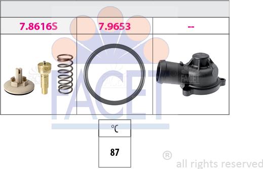 FACET 7.8617K - Термостат, охолоджуюча рідина autozip.com.ua