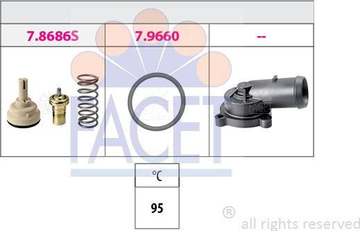 FACET 7.8686K - Термостат, охолоджуюча рідина autozip.com.ua