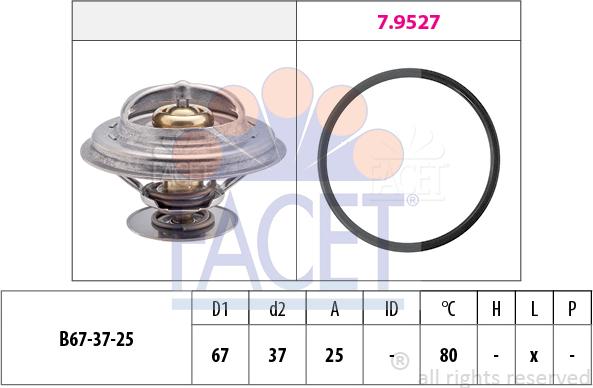 FACET 7.8623 - Термостат, охолоджуюча рідина autozip.com.ua