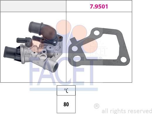 FACET 7.8097 - Термостат, охолоджуюча рідина autozip.com.ua