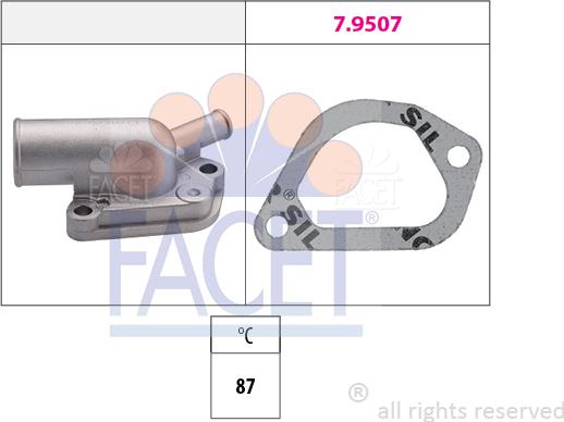 FACET 7.8163 - Термостат, охолоджуюча рідина autozip.com.ua