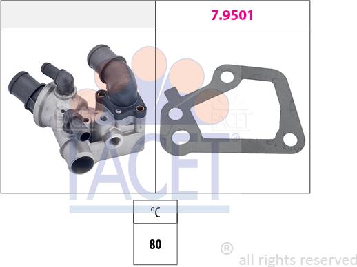 FACET 7.8101 - Термостат, охолоджуюча рідина autozip.com.ua