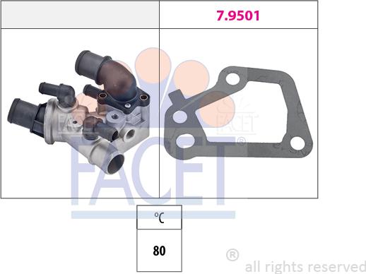 FACET 7.8103 - Термостат, охолоджуюча рідина autozip.com.ua