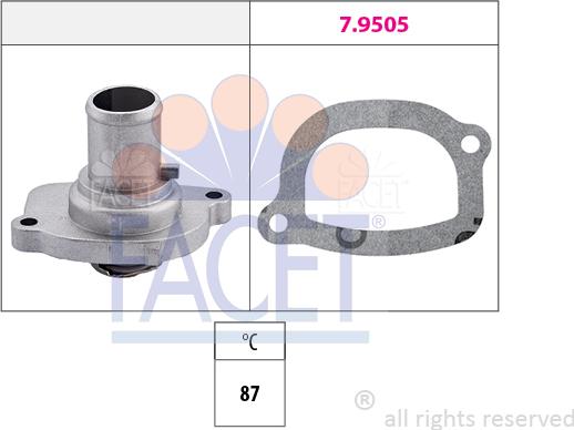 FACET 7.8187 - Термостат, охолоджуюча рідина autozip.com.ua