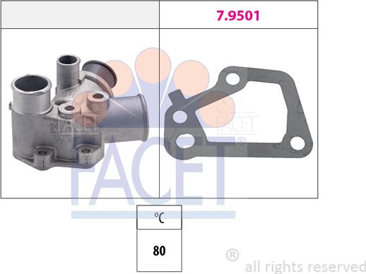 FACET 7.8125 - Термостат, охолоджуюча рідина autozip.com.ua