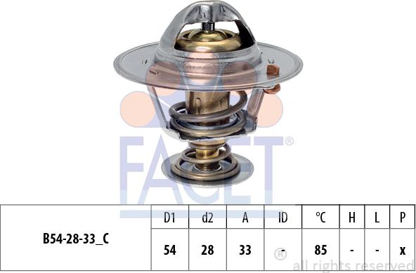 FACET 7.8837S - Термостат, охолоджуюча рідина autozip.com.ua