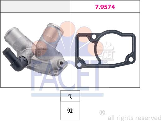 FACET 7.8343S - Термостат, охолоджуюча рідина autozip.com.ua