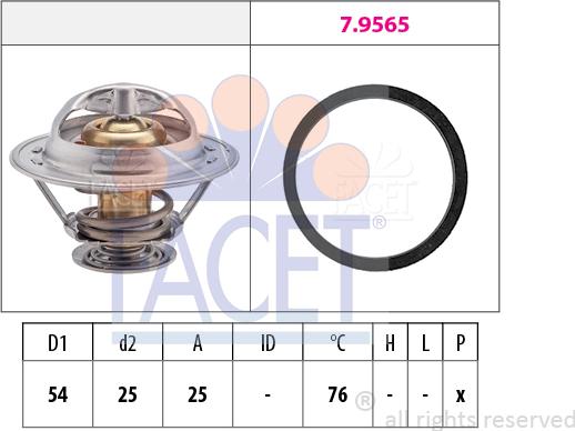 FACET 7.8328 - Термостат, охолоджуюча рідина autozip.com.ua