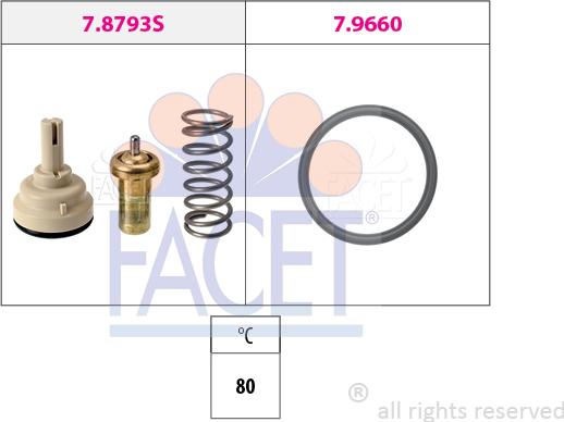 FACET 7.8793 - Термостат, охолоджуюча рідина autozip.com.ua