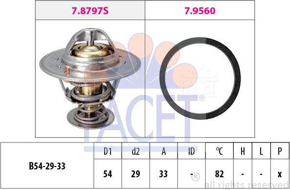 FACET 7.8797 - Термостат, охолоджуюча рідина autozip.com.ua