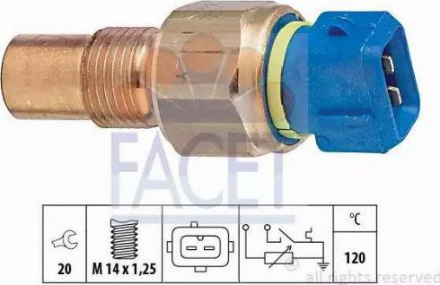 FACET 73516 - Датчик, температура охолоджуючої рідини autozip.com.ua