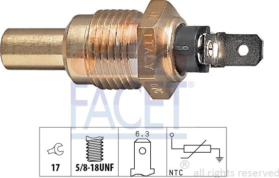 FACET 7.3046 - Датчик, температура охолоджуючої рідини autozip.com.ua