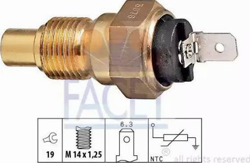 FACET 7.3076 - Датчик, температура охолоджуючої рідини autozip.com.ua
