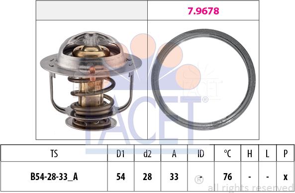 FACET 7.7934 - Термостат, охолоджуюча рідина autozip.com.ua