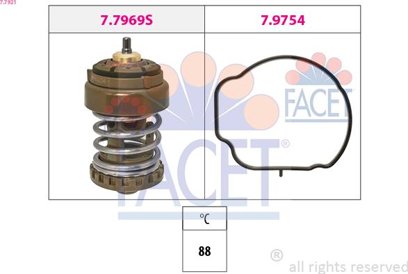 FACET 7.7921 - Термостат, охолоджуюча рідина autozip.com.ua