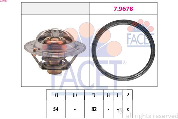 FACET 7.7923 - Термостат, охолоджуюча рідина autozip.com.ua