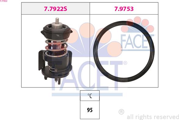 FACET 7.7922 - Термостат, охолоджуюча рідина autozip.com.ua