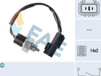 FAE 40898 - Датчик, контактний перемикач, фара заднього ходу autozip.com.ua