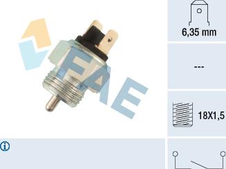 FAE 40310 - Датчик, контактний перемикач, фара заднього ходу autozip.com.ua