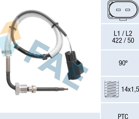 FAE 68067 - Датчик, температура вихлопних газів autozip.com.ua