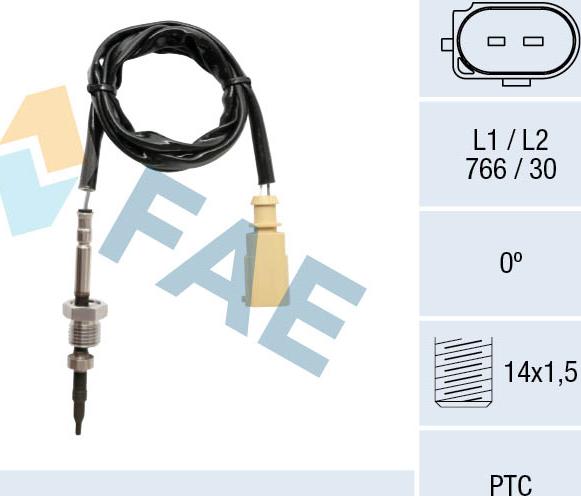 FAE 68030 - Датчик, температура вихлопних газів autozip.com.ua