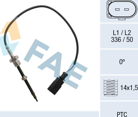 FAE 68025 - Датчик, температура вихлопних газів autozip.com.ua