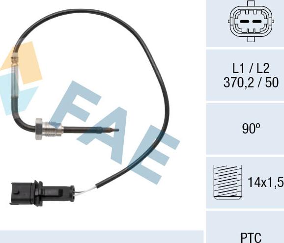 FAE 68073 - Датчик, температура вихлопних газів autozip.com.ua